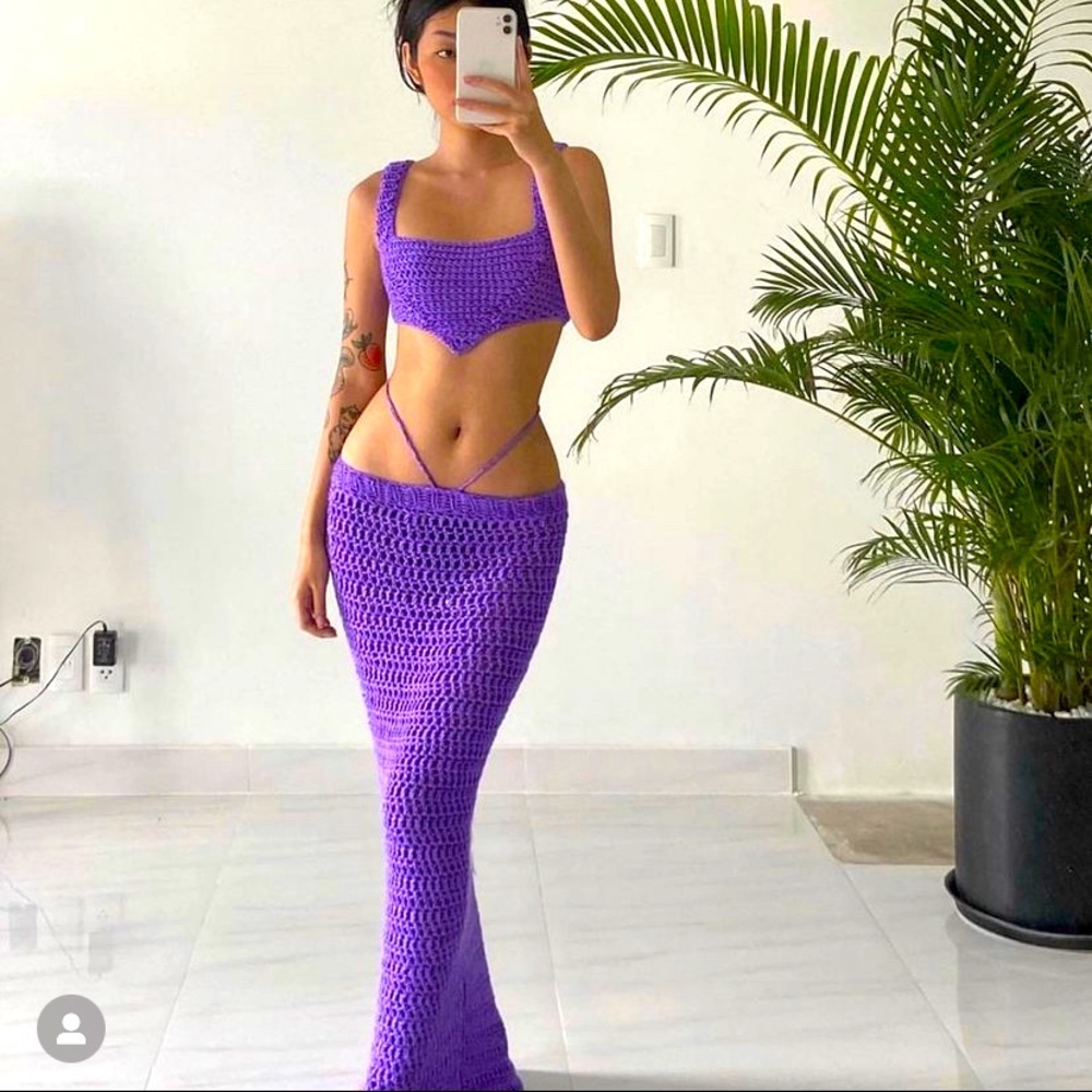 JBD Apparel Ion Top and Skirt Set - Purple - Picture 1 of 10